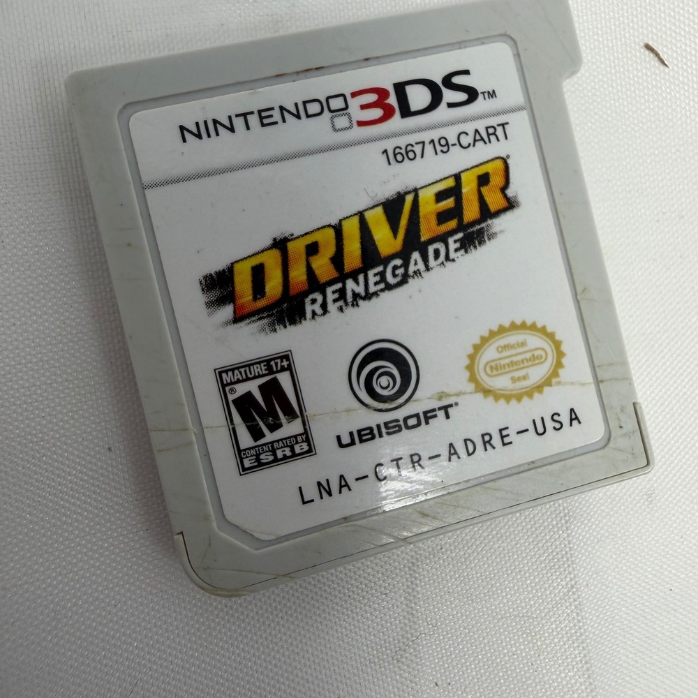 Driver Renegade Nintendo 3DS Game Cartridge LNA-CTR-ADRE-USA Ubisoft 2011 Racing
